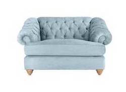 Heart of House Somerton Fabric Loveseat Chair - Sky Blue